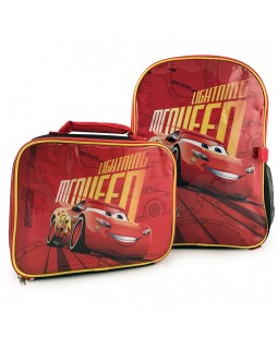 Disney Pixar Cars 3 Lightning McQueen Backpack with Detachable Insulated Lunch Kit 15'' Full Size