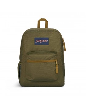JanSport Cross Town Remix Backpack Army Green Double Dobby