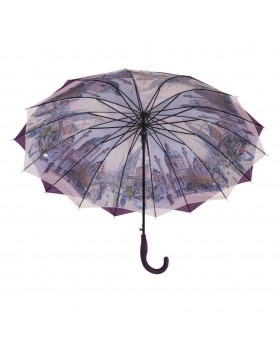 Austin House Stick Umbrella Double Canopy Purple